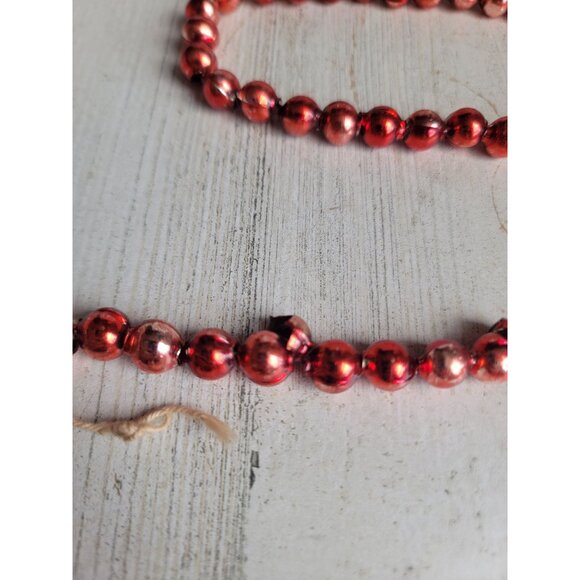 Unique long red mercury beaded Garland glass Xmas decor - Picture 3 of 13